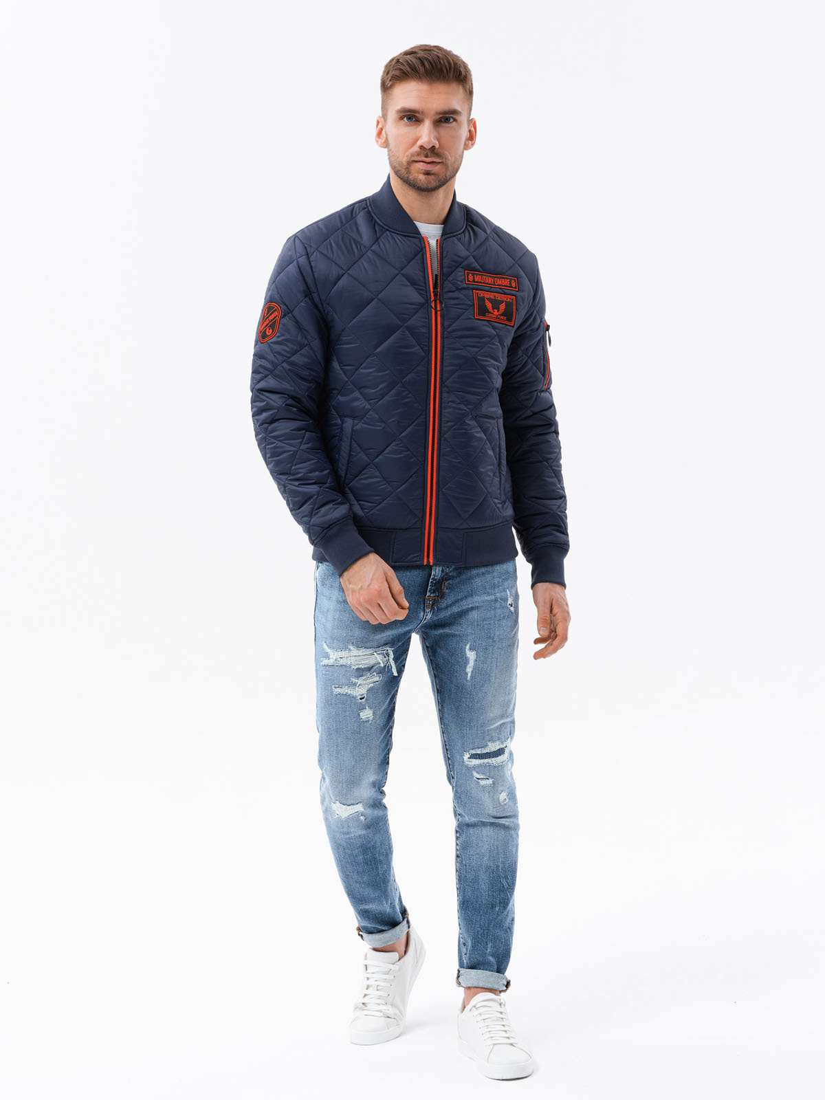 Meeste tepitud bomber-jope Ombre Clothing - Image 5