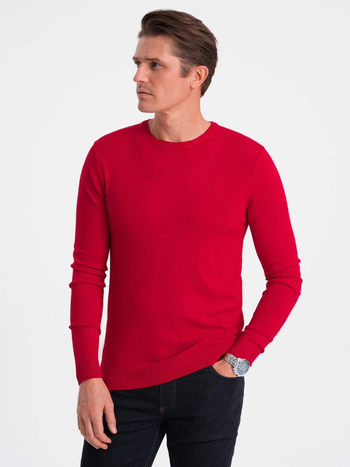 Ombre Clothing klassikaline ümara kaelusega meeste kampsun - Image 87