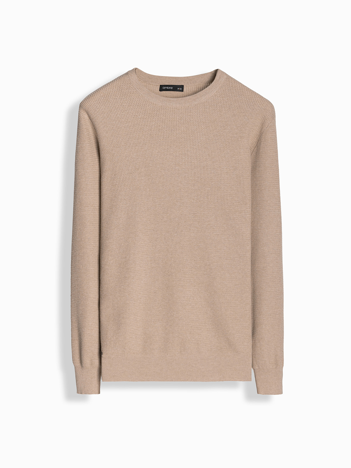 Ombre Clothing meeste kootud kampsun ümara kaelusega - Image 10