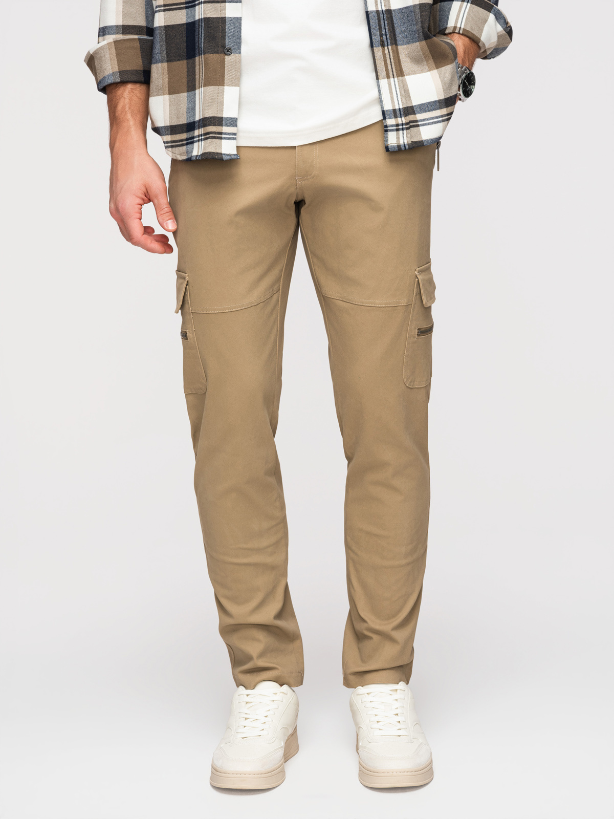Meeste sirge lõikega cargo-püksid Ombre Clothing - Image 10