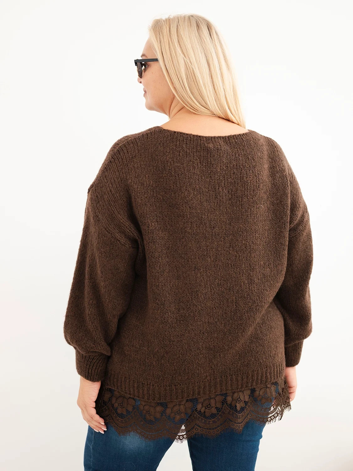 Naiste plus-size kampsun pitsäärega - Image 8