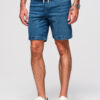 Ombre Clothing meeste teksalühikesed püksid nööriga vöökohaga - Thumbnail Image 11
