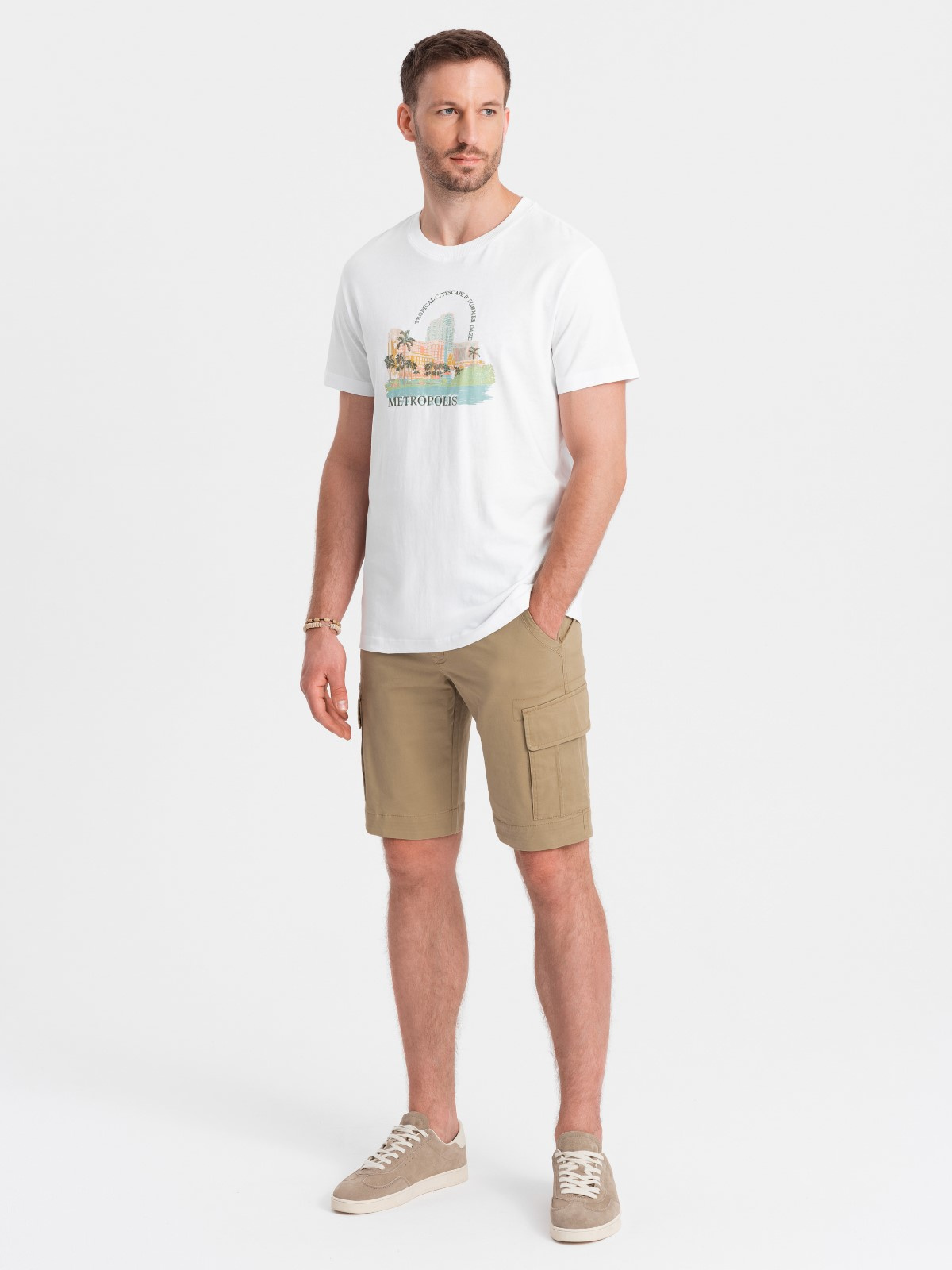 Ombre Clothing meeste cargolõikega lühikesed püksid - Image 40