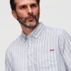 Meeste triibuline pikkade käistega triiksärk Ombre Clothing - Thumbnail Image 2