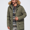 Ombre Clothing pikendatud tegumoega meeste talveparka kapuutsiga - Thumbnail Image 24