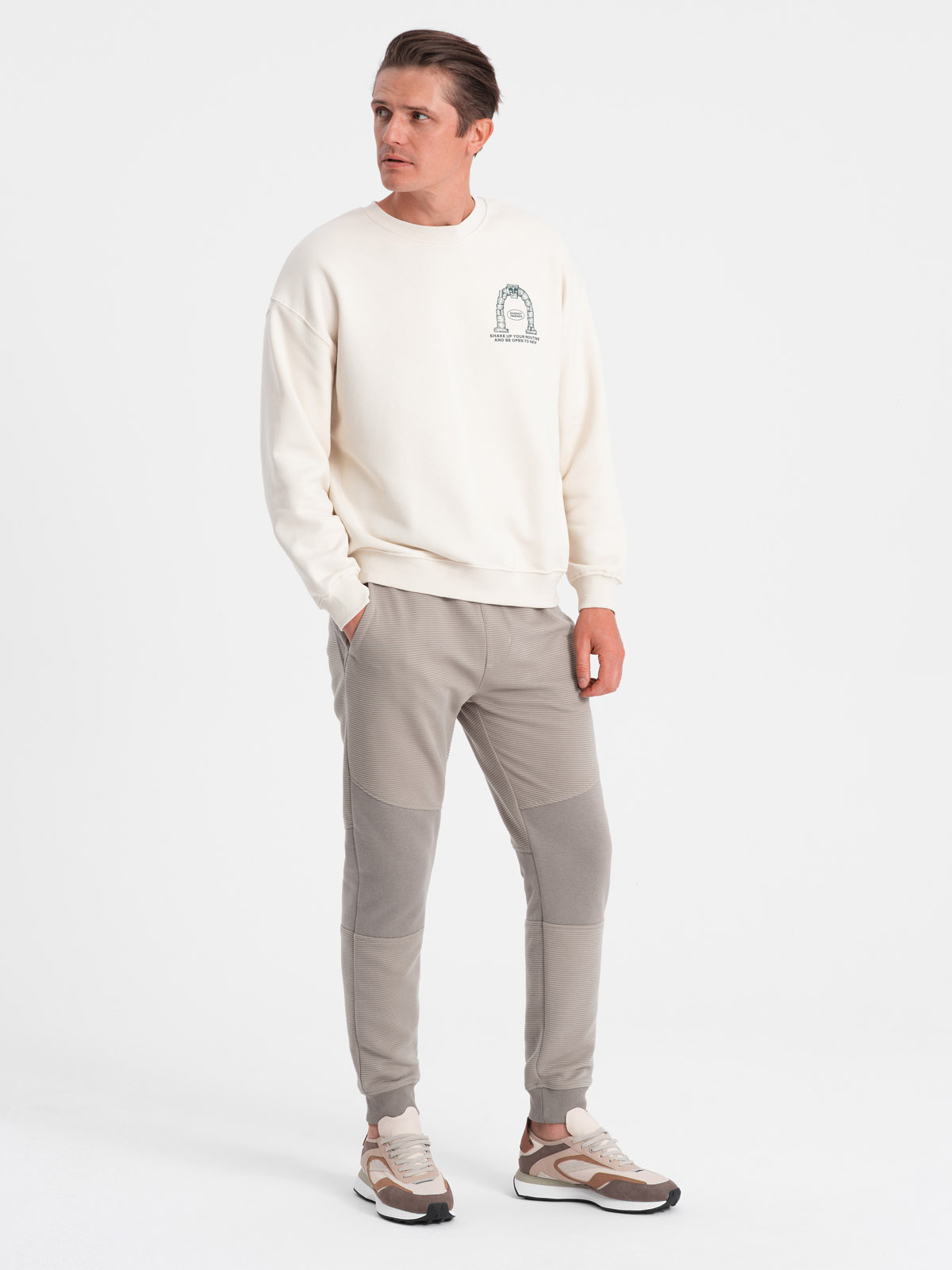 Ombre Clothing meeste dressipüksid ottomani kangast vahetükkidega - Image 20