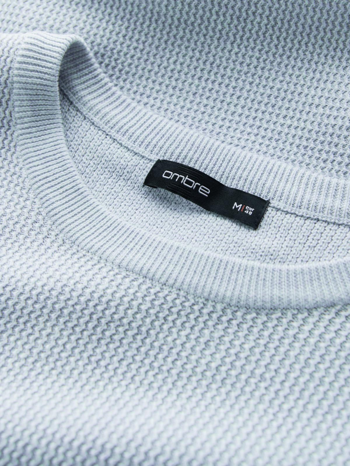 Ombre Clothing meeste kootud kampsun ümara kaelusega - Image 6