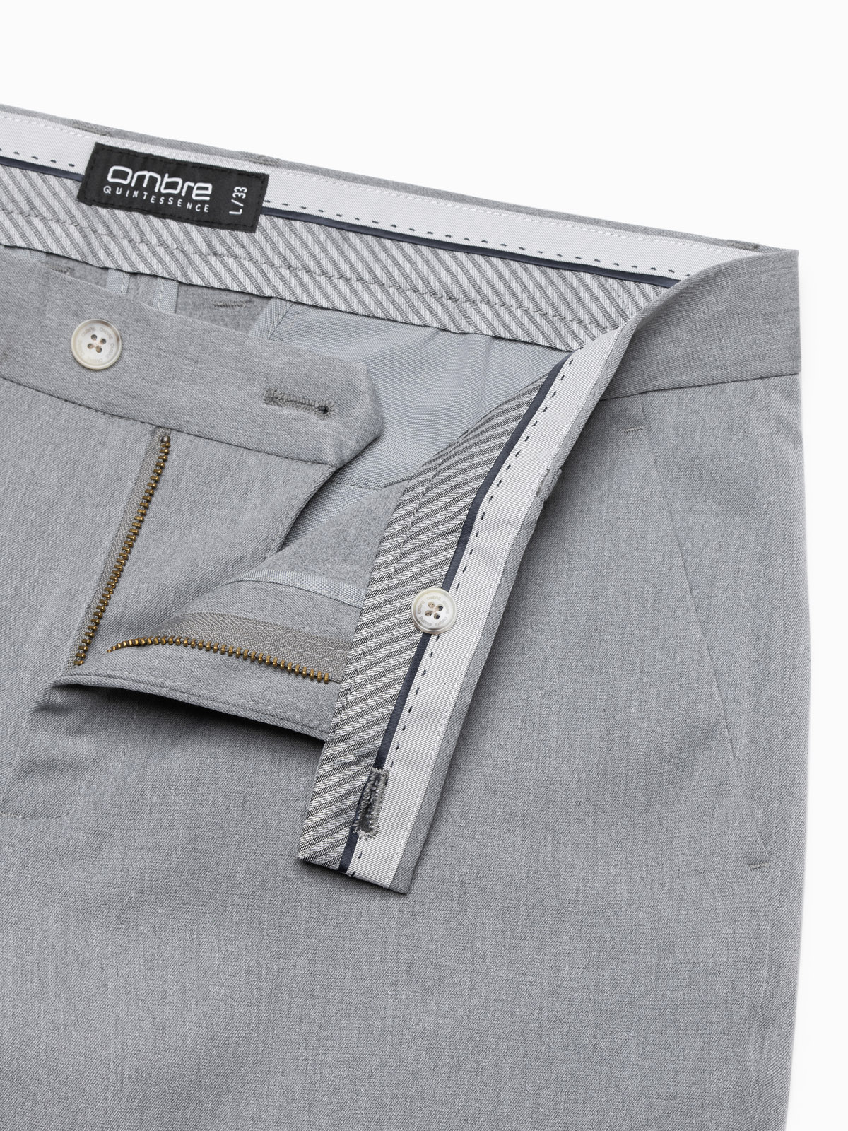 elegantsed klassikalise lõikega meeste chino püksid - helehall v1 om-pacp-0191 - Image 7