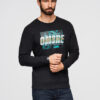Ombre Clothing meeste dressipluus graafilise trükiga - Thumbnail Image 9