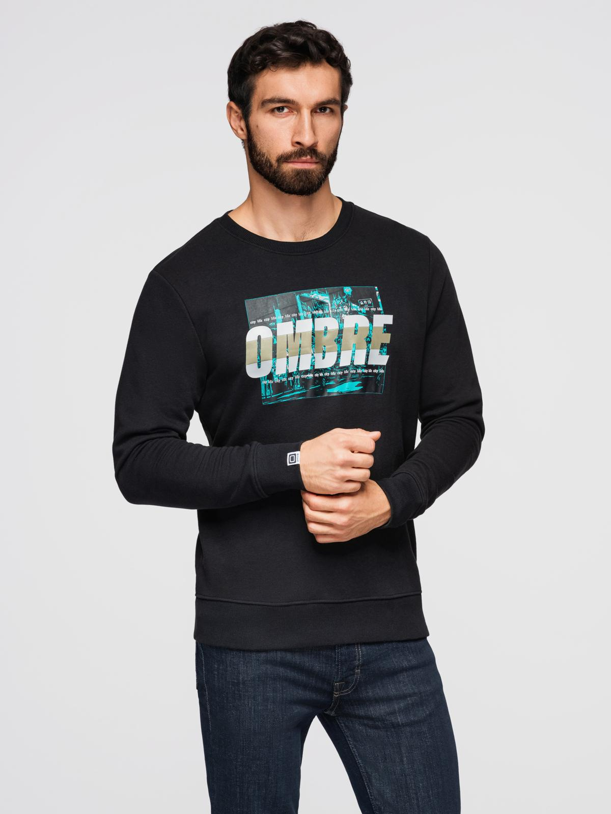 Ombre Clothing meeste dressipluus graafilise trükiga - Image 9
