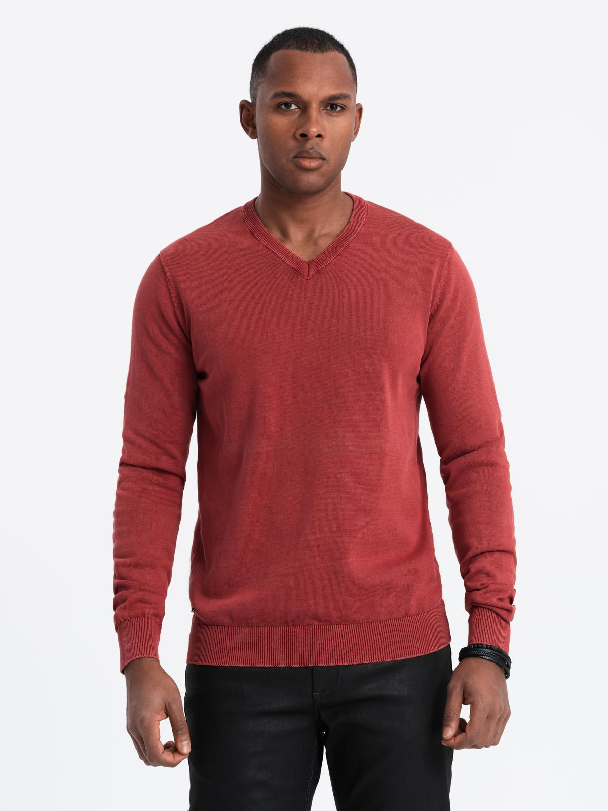 Ombre Clothing V-kaelusega meeste puuvillane džempr - Image 14