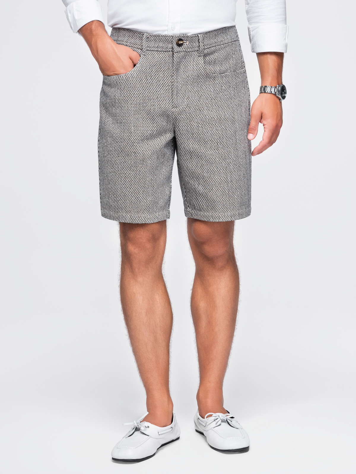 Meeste struktuursed lühikesed püksid Ombre Clothing Regular Fit - Image 1