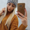 Naiste kootud talvemüts tutiga - Thumbnail Image 1