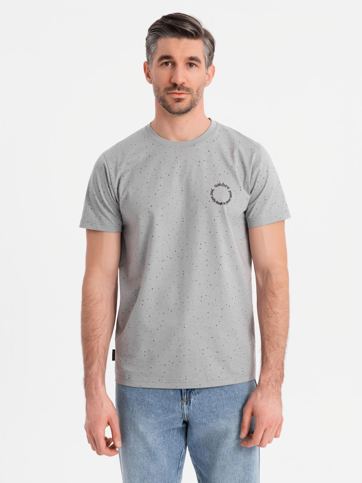 Meeste kammitud puuvillast trükimustriga T-särk Ombre Clothing - Image 32