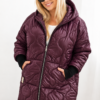 Kesi kapuutsiga tepitud naiste talvejope Plus Size - Thumbnail Image 7