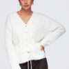 Ombre Clothing naiste nööpidega kootud kampsun seotava vööga - Thumbnail Image 3