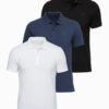 Meeste puuvillased polosärgid Ombre Clothing, 3 tk komplektis - Thumbnail Image 1