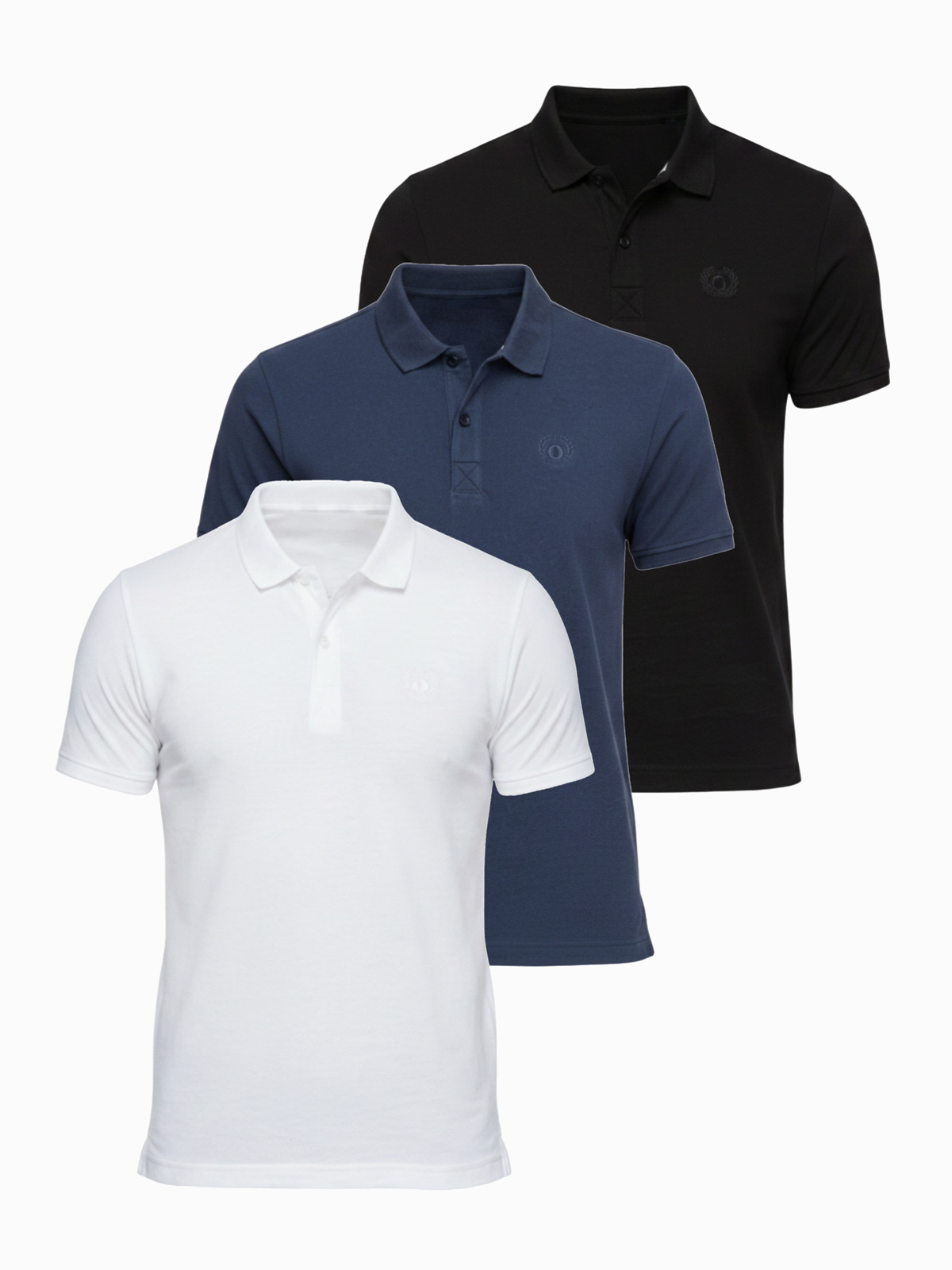 Meeste puuvillased polosärgid Ombre Clothing, 3 tk komplektis - Image 1