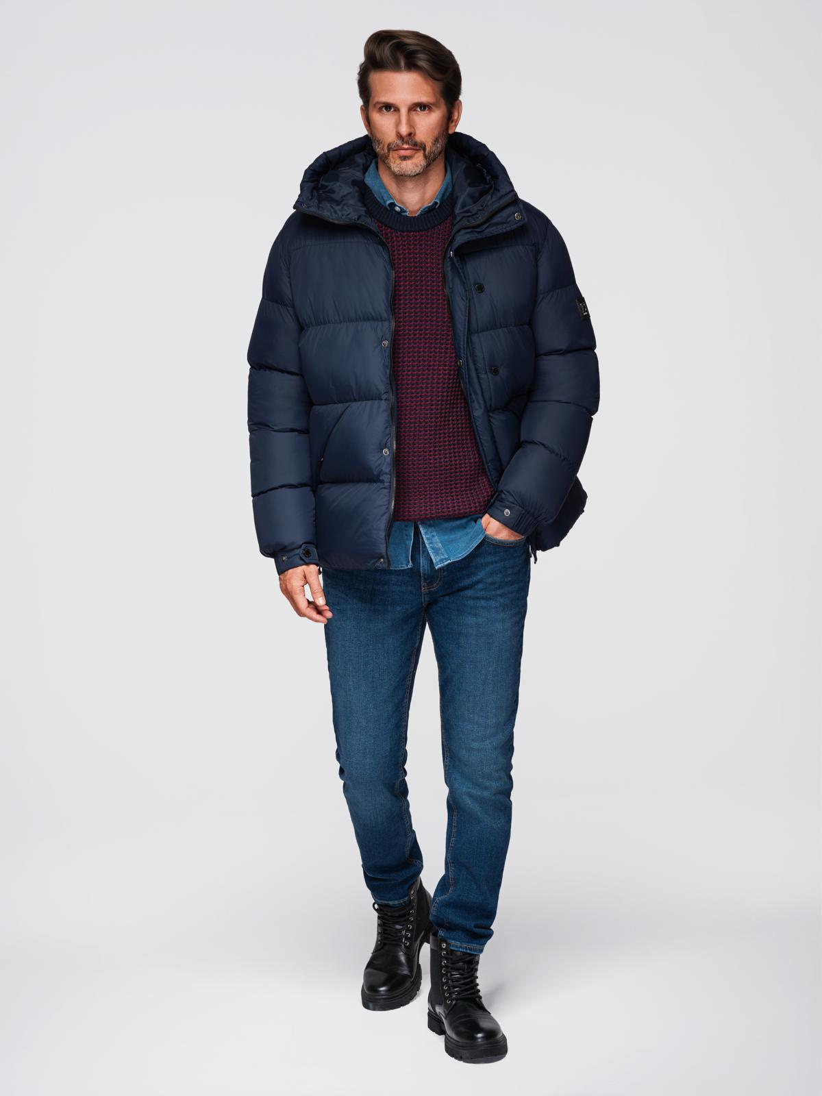 Ombre Clothing meeste tepitud kapuutsiga jope - Image 10