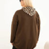 Plus Size naiste viskoosist kapuutsiga pusa pantrümustriga detailidega - Thumbnail Image 19