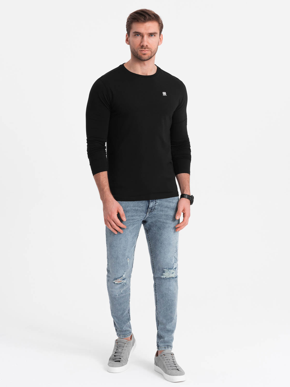 Meeste pikkade varrukatega T-särk Ombre Clothing - Image 21