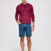 Ombre Clothing meeste teksalühikesed püksid nööriga vöökohaga - Thumbnail Image 13