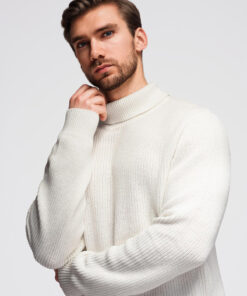 Ombre Clothing meeste kootud rullkaelusega kampsun