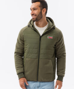 Ombre Clothing meeste kapuutsiga hübriidjope