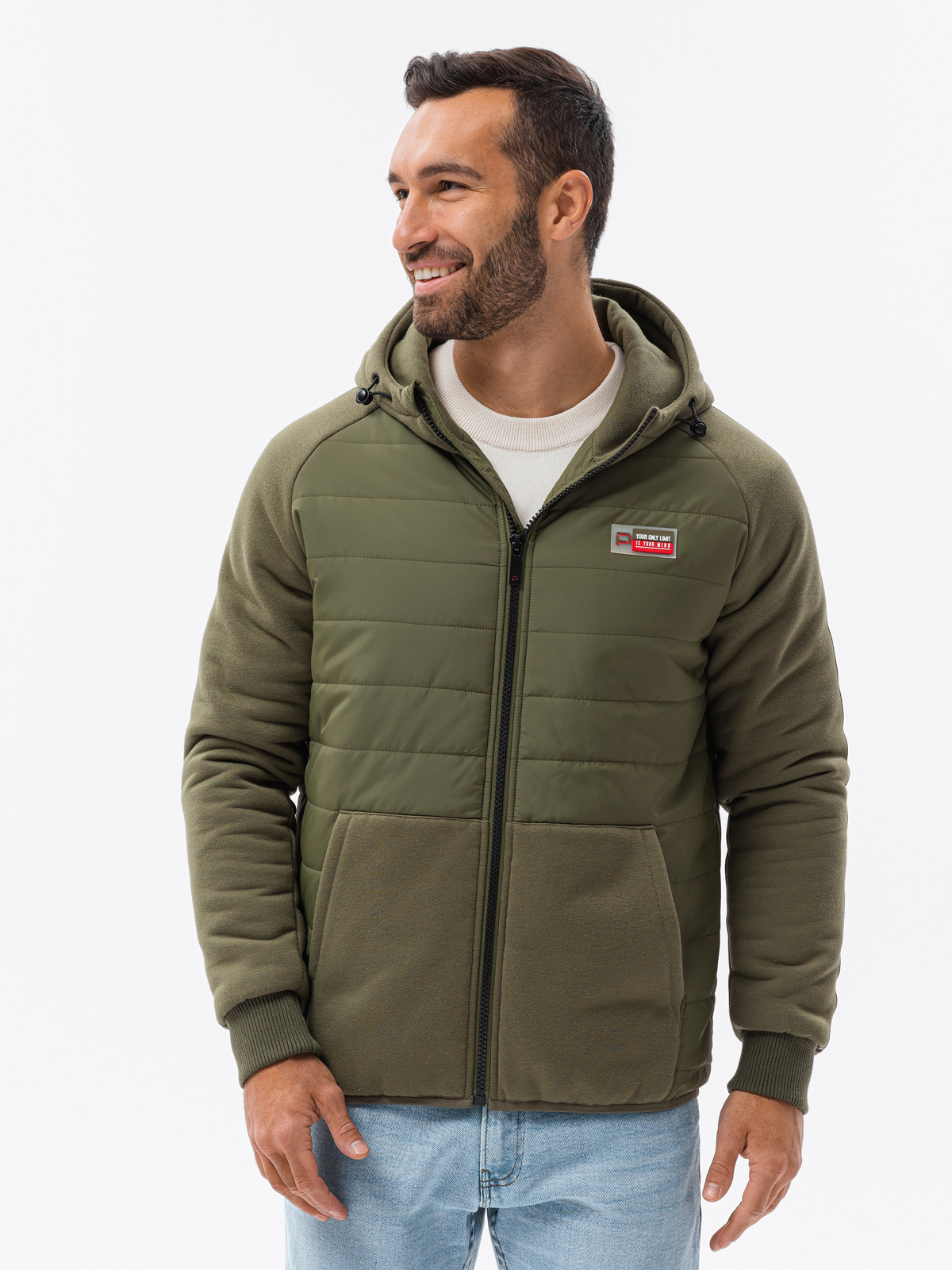 Ombre Clothing meeste kapuutsiga hübriidjope - Image 1