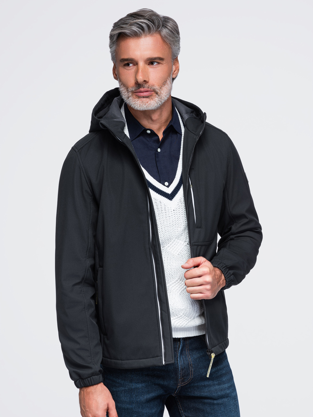 Meeste softshell-jakk Ombre kapuutsiga - Image 7