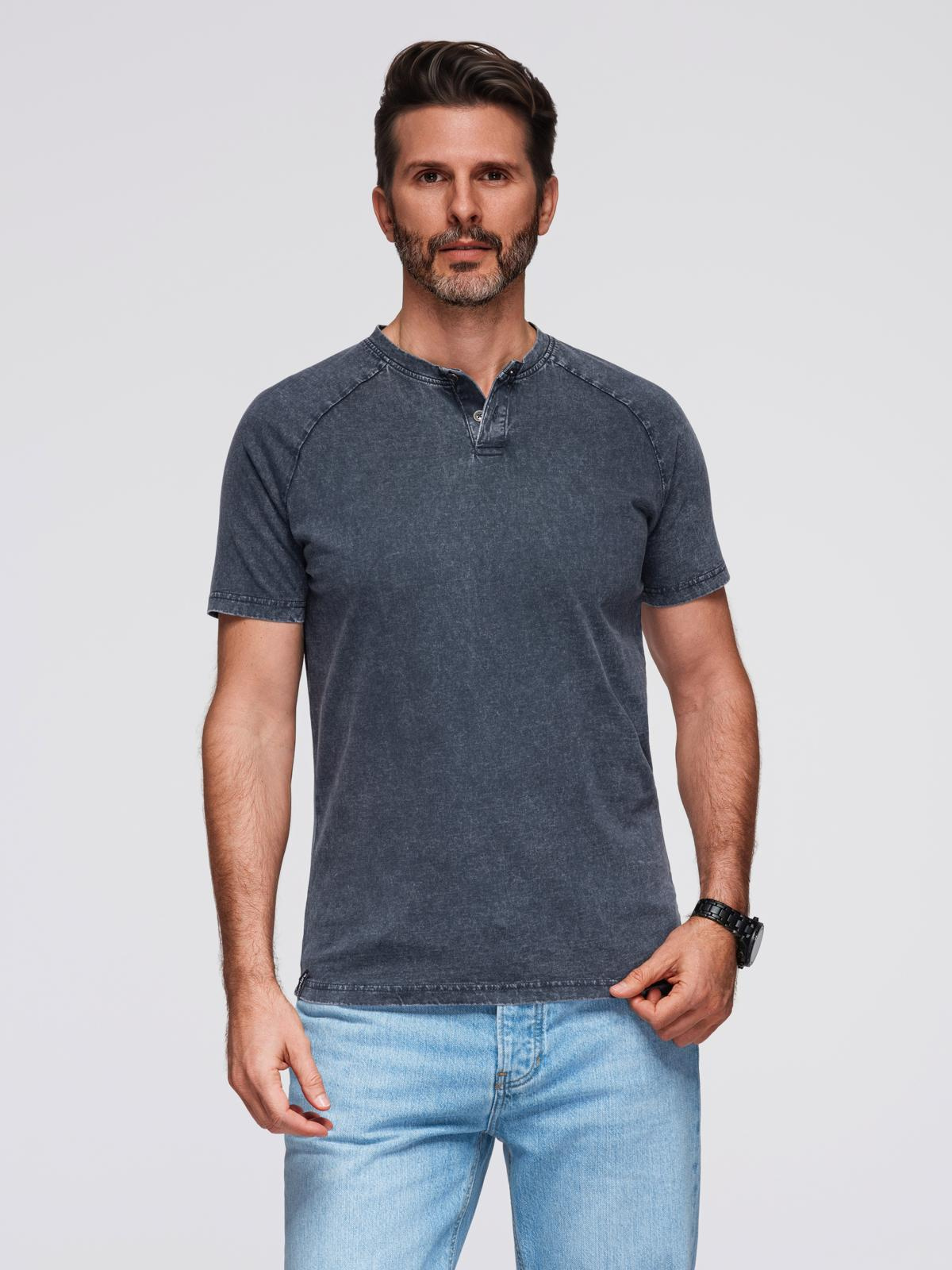 Ombre Clothing meeste nööpidega Henley T-särk - Image 12