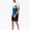 Meeste puuvillane T-särk palmilehtede mustriga Ombre Clothing - Thumbnail Image 2