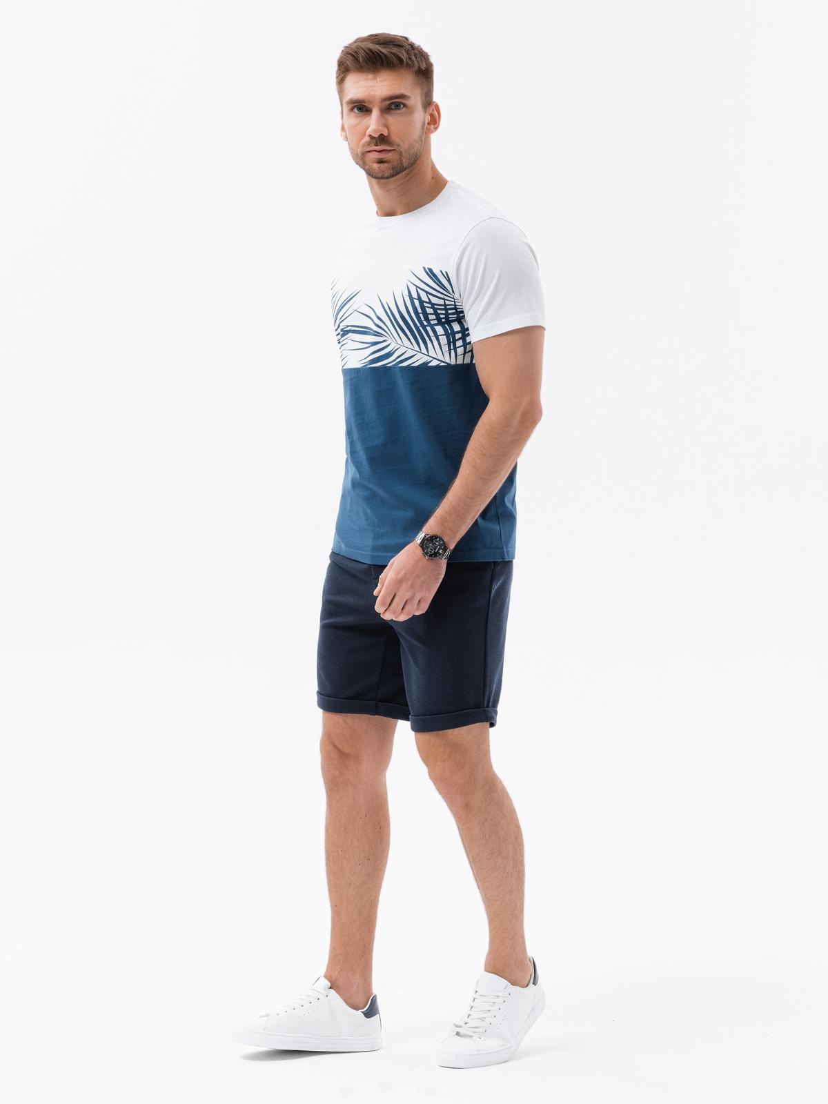 Meeste puuvillane T-särk palmilehtede mustriga Ombre Clothing - Image 2