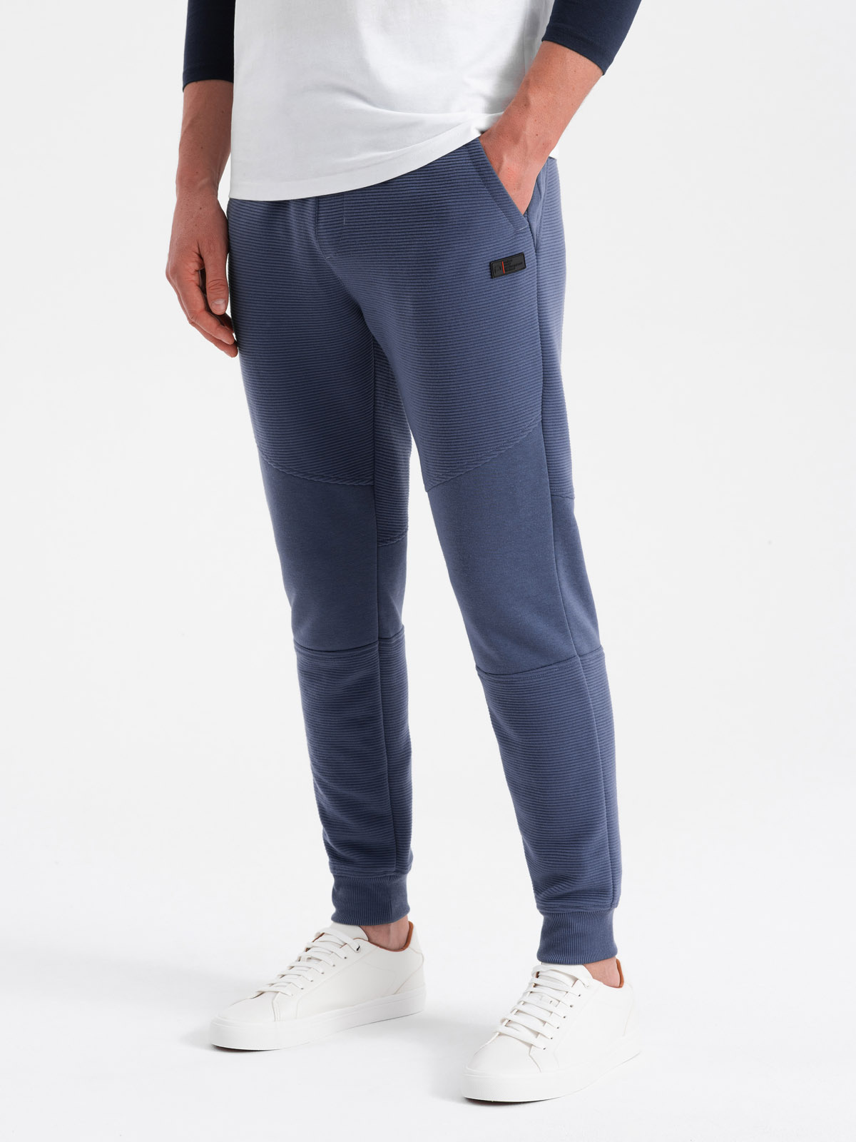 Ombre Clothing meeste dressipüksid ottomani kangast vahetükkidega - Image 12
