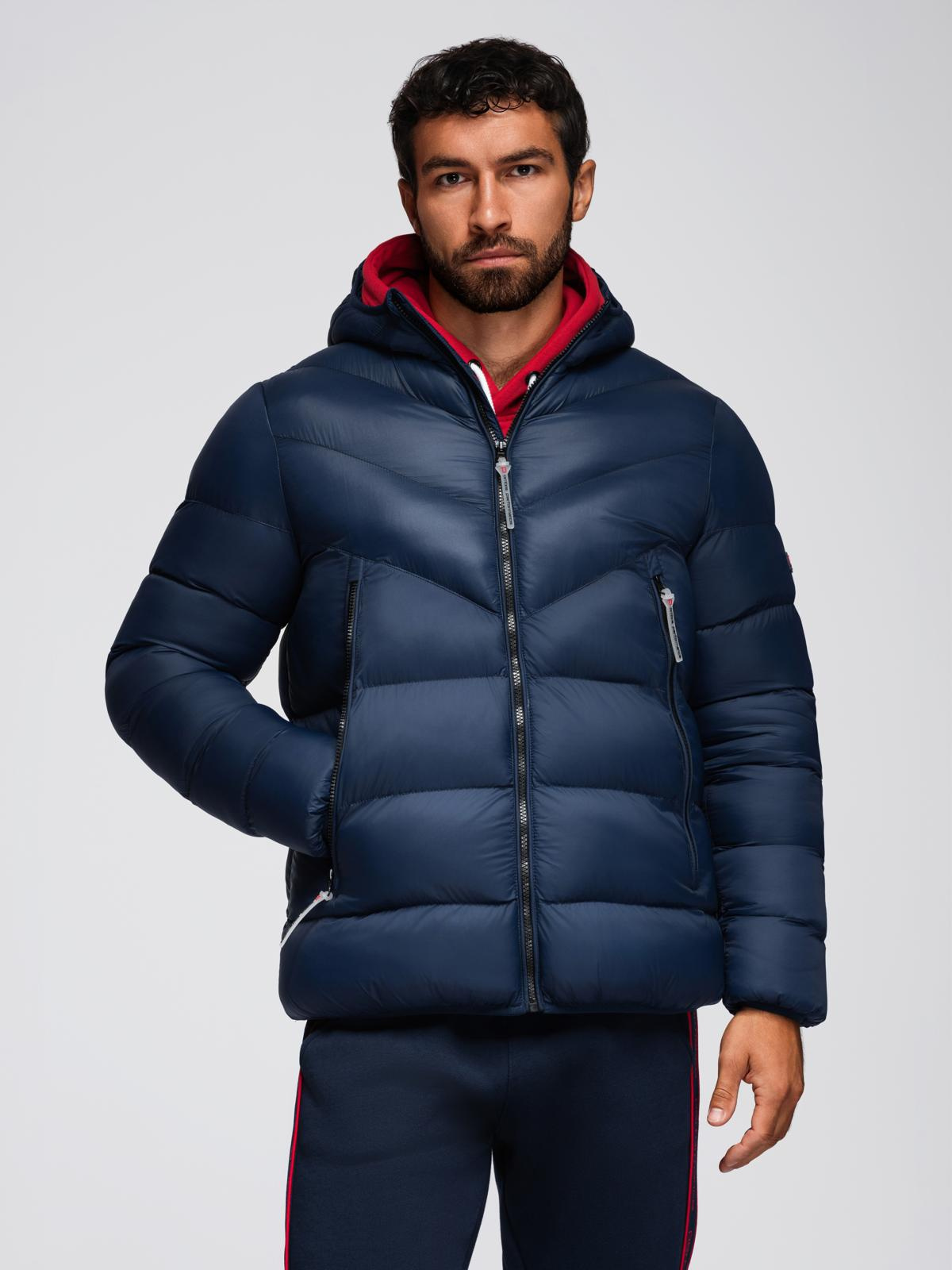 Meeste kapuutsiga tepitud pikem jope Ombre Clothing - Image 39