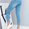 Kõrge piha ja vööga mom fit teksad Kesi - Thumbnail Image 4