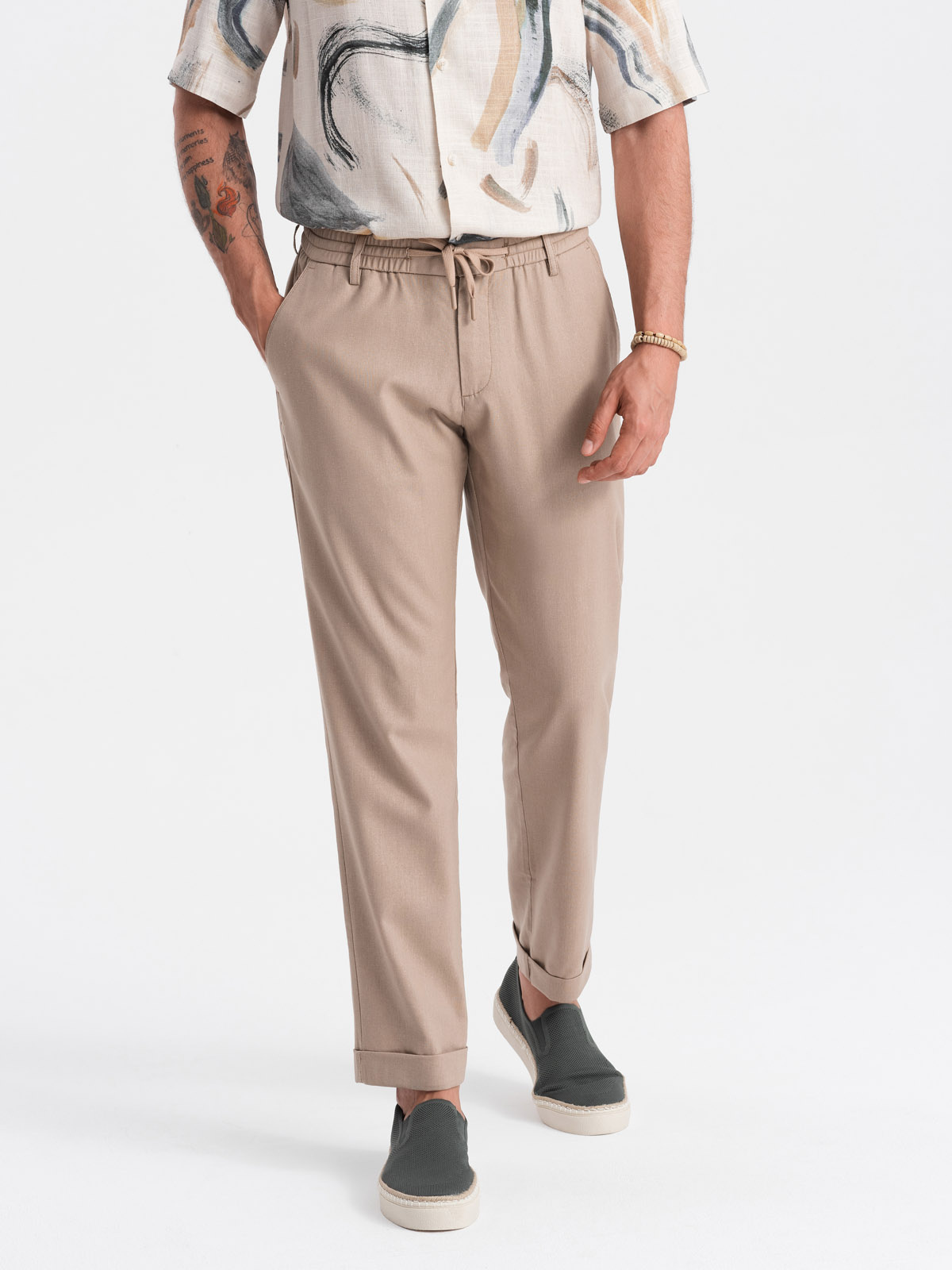 Ombre Clothing linasegused meeste chino-püksid - Image 13