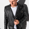 Meeste biker-stiilis jakk Ombre Clothing - Thumbnail Image 3
