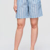 Ombre Clothing kõrge pihaga triibulised lühikesed püksid - Thumbnail Image 1