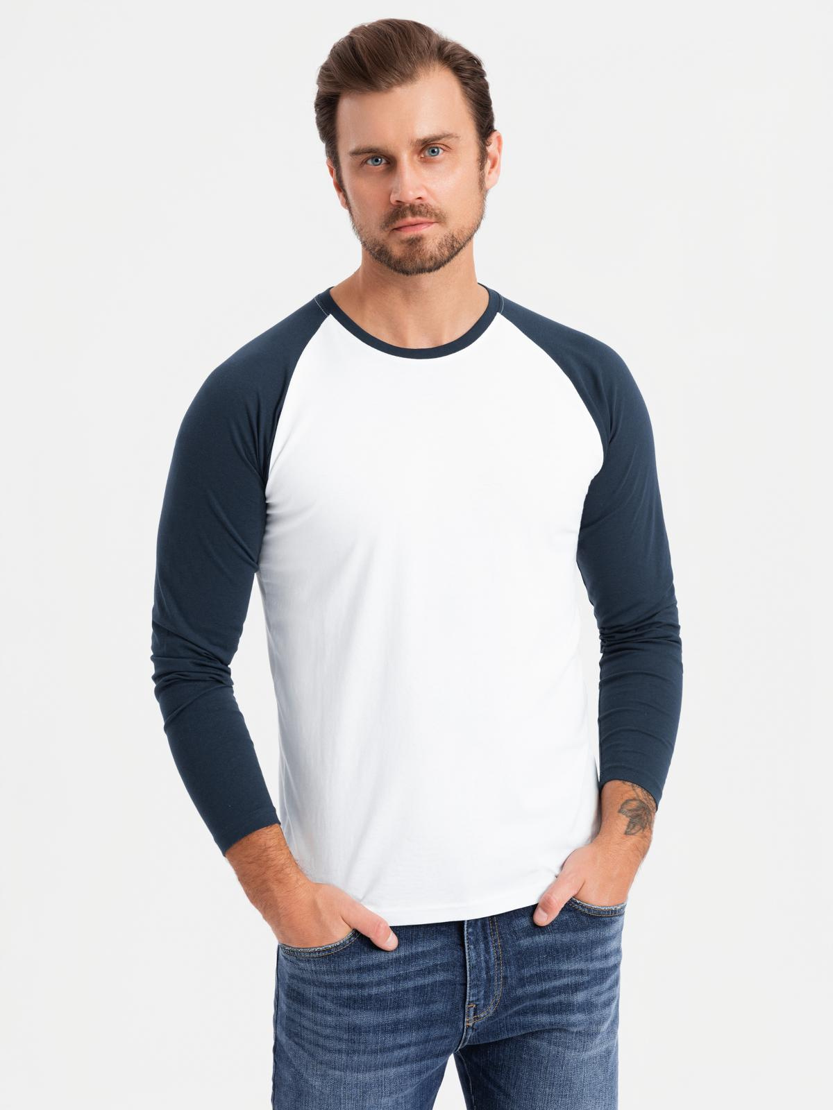 Meeste pikkade raglaanvarrukatega T-särk Ombre Clothing - Image 1