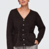 Ombre Clothing naiste nööpidega kootud kampsun seotava vööga - Thumbnail Image 6