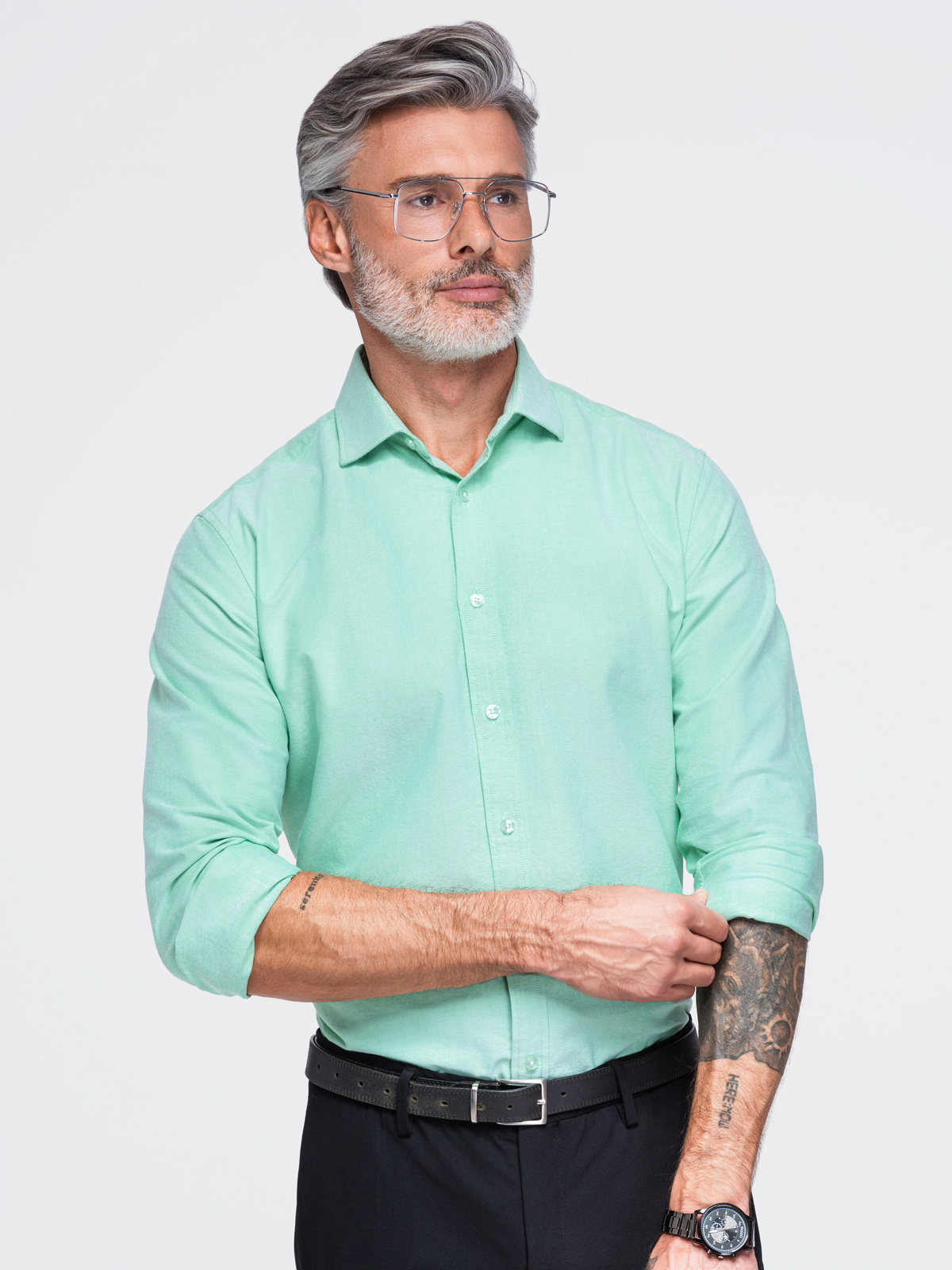 Meeste puuvillane oxford-särk Ombre Clothing - Image 25