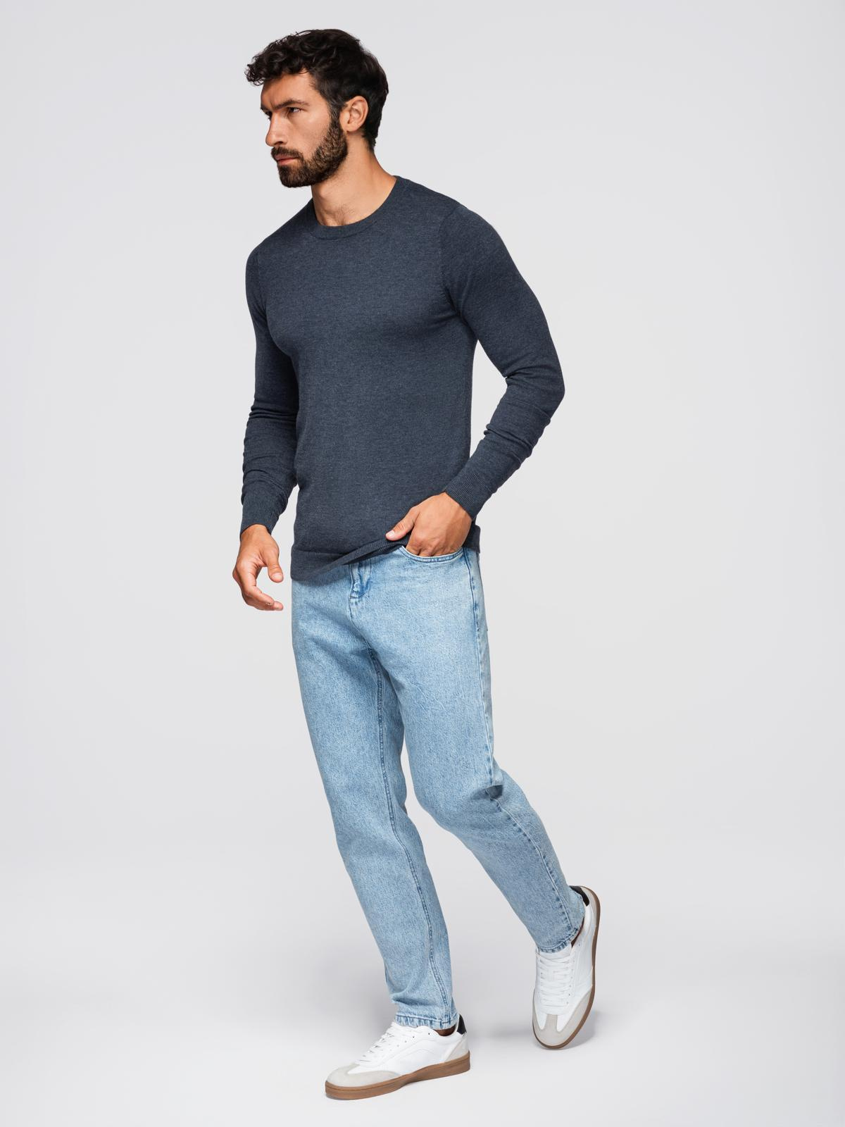 Ombre Clothing klassikaline ümara kaelusega meeste kampsun - Image 65