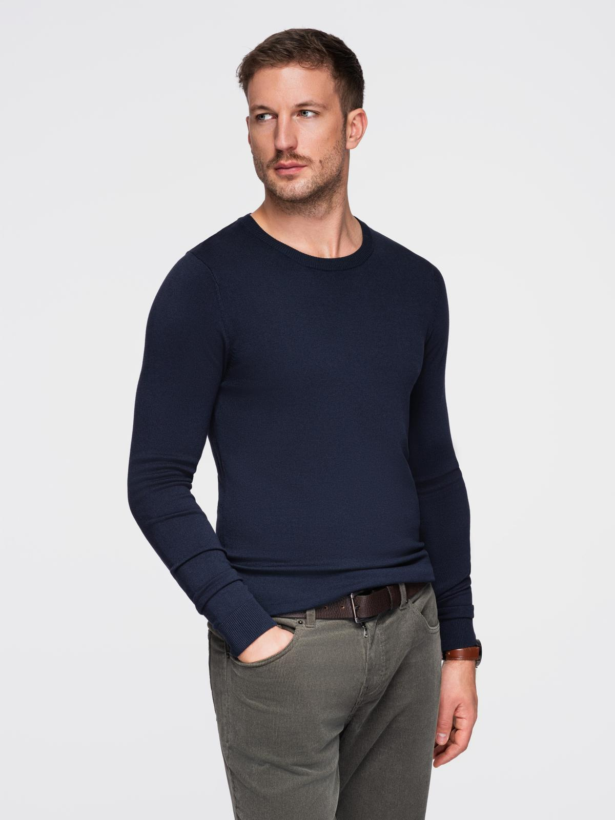 Ombre Clothing klassikaline ümara kaelusega meeste kampsun - Image 144