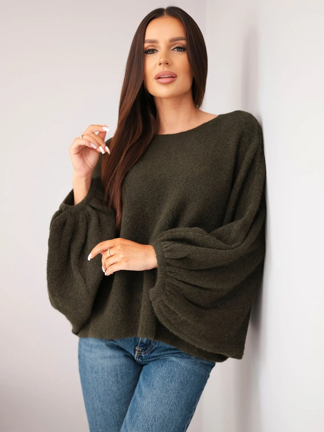 Kesi oversize-lõikega naiste kampsun alpaka villaga - Image 36