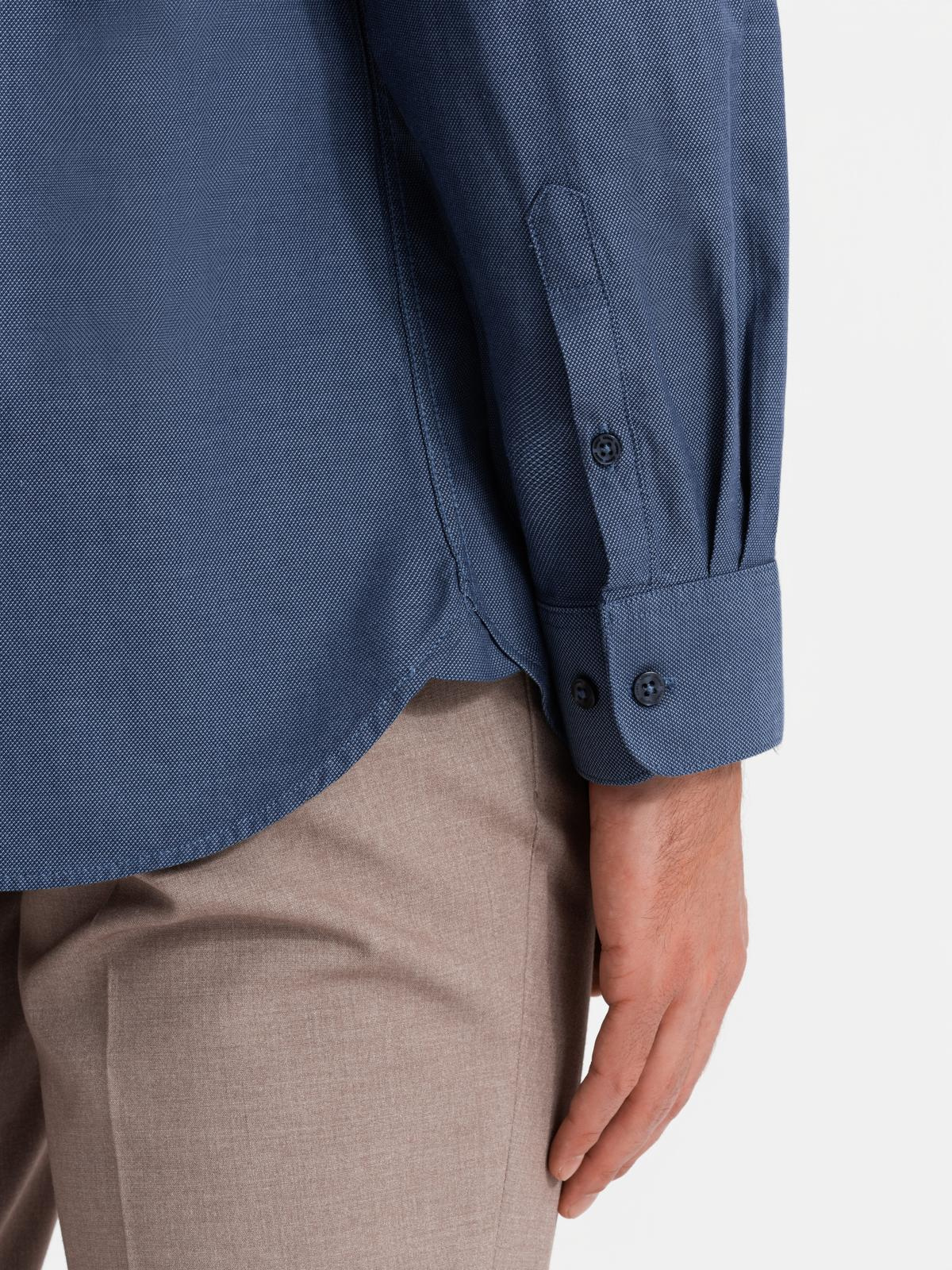 Meeste puuvillane triiksärk taskuga regular fit Ombre Clothing - Image 6