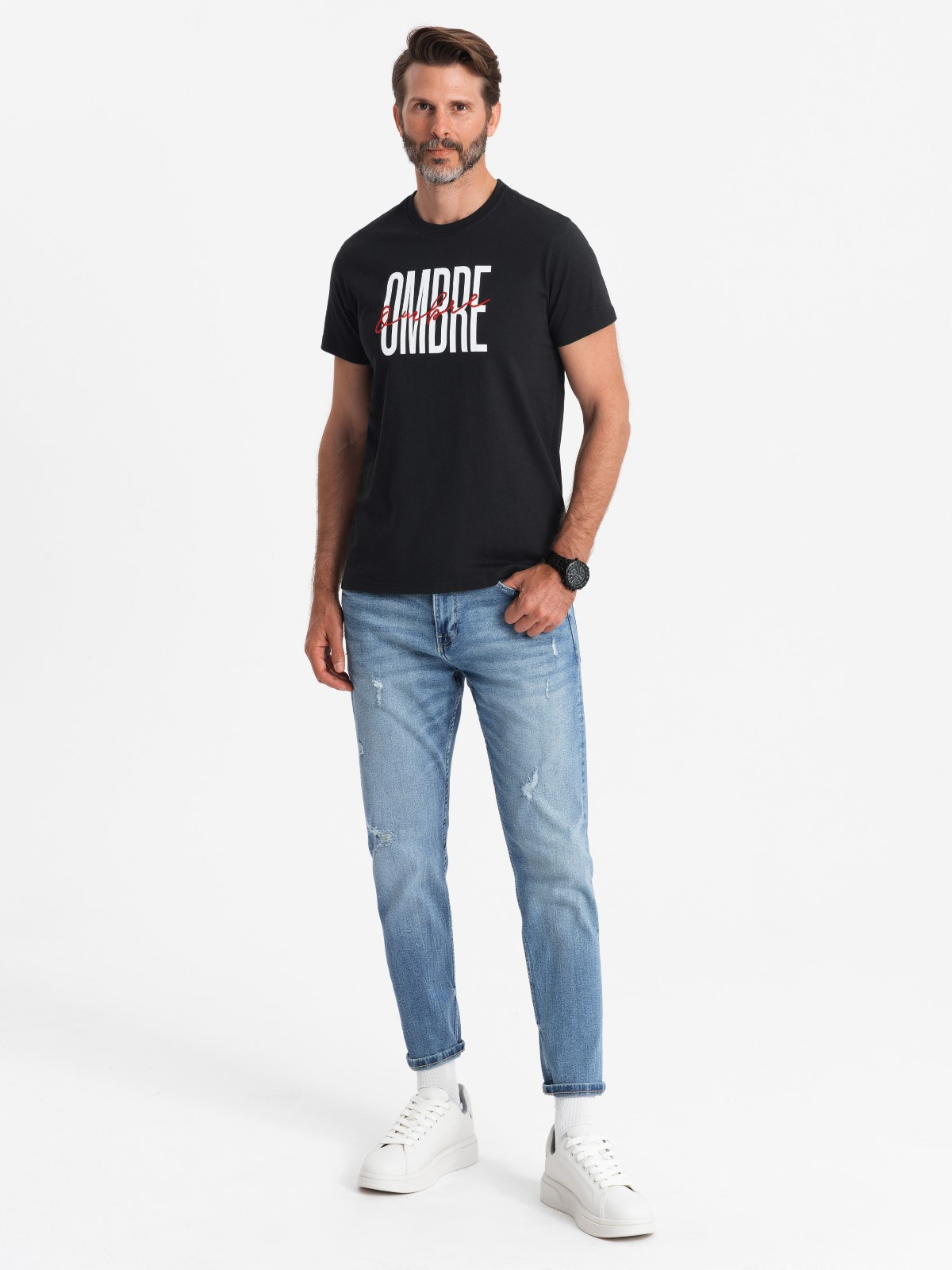 Meeste puuvillane T-särk Ombre Clothing - Image 4