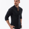 Meeste pikkade varrukatega särk püstkraega Ombre Clothing - Thumbnail Image 12