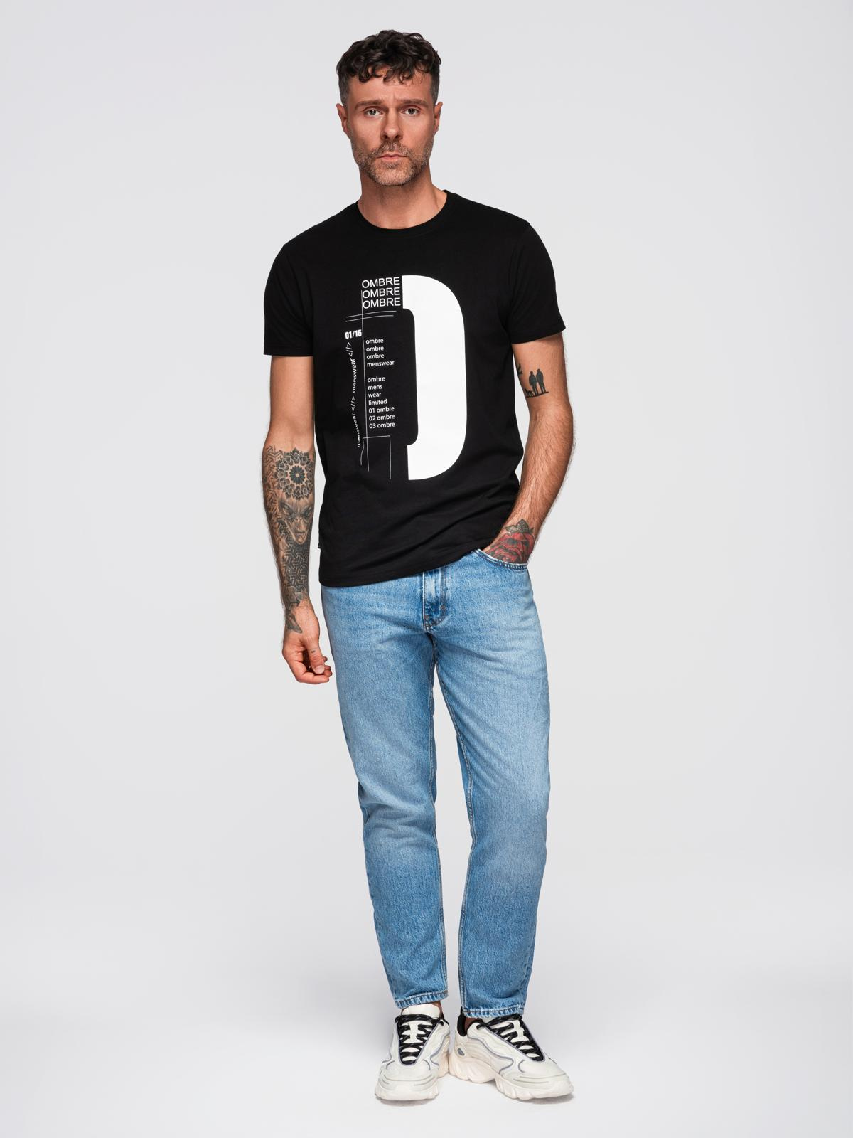 Ombre Clothing meeste trükisega puuvillane T-särk - Image 13