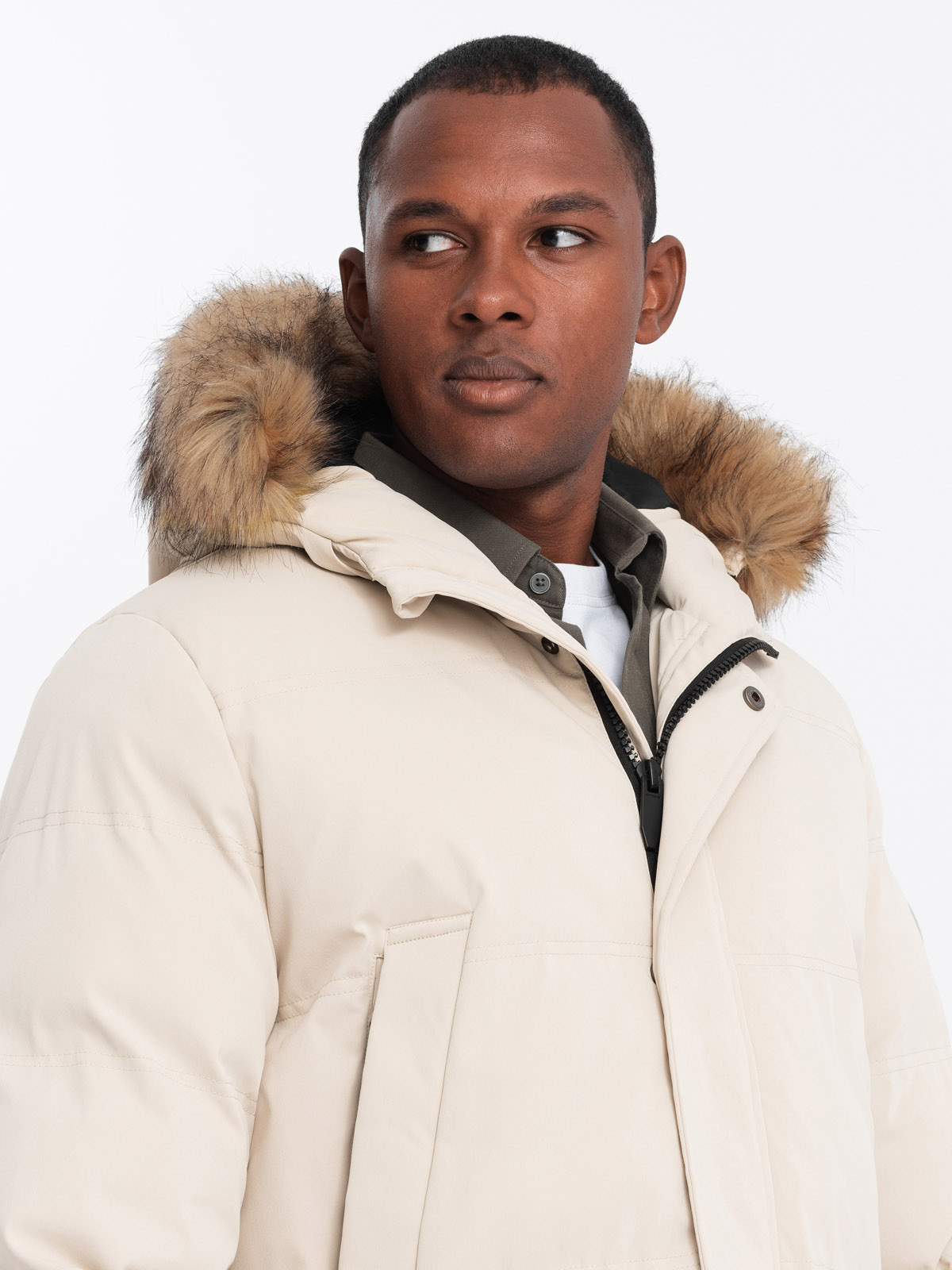 Meeste kapuutsiga talvejope Ombre Clothing - Image 7